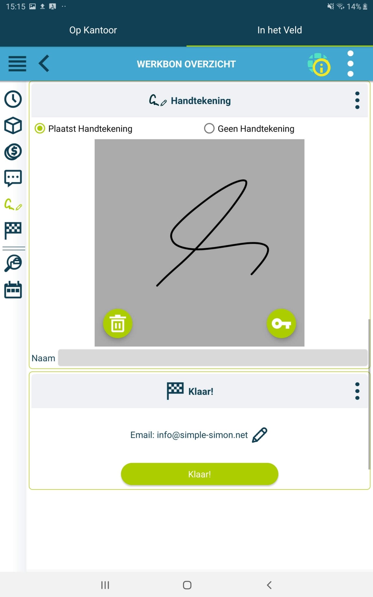 Digital work order app