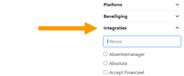 Connecting software: the integration filter